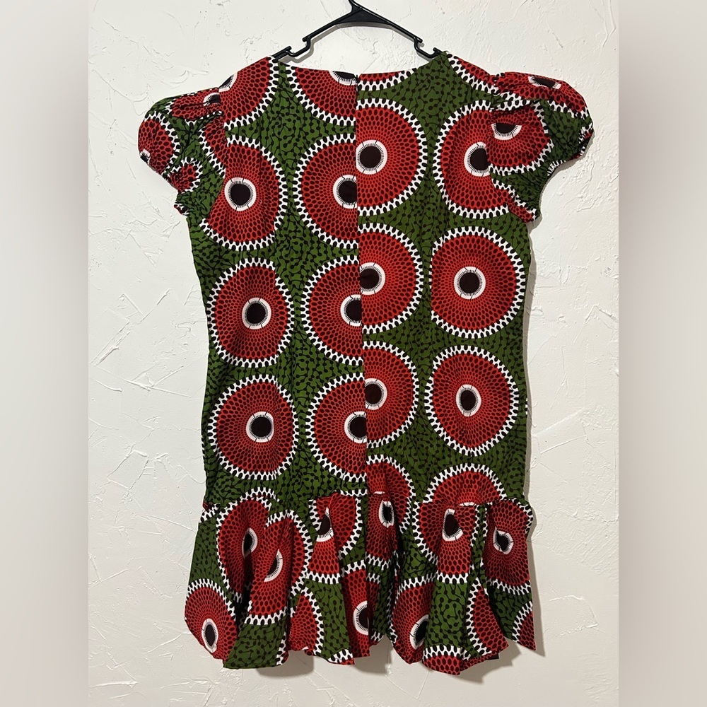African Print Bodycon Dress | Knee Length Ankara Event Dress Sz XL - Picture 9 of 9